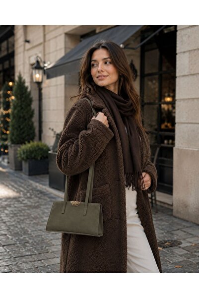 GlowSa Women's Suede Daily Hand Shoulder Bag with Large Internal Volume and Z...