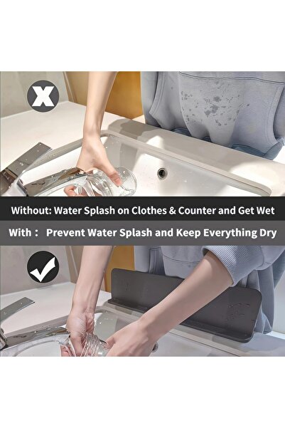 Generic Silicone Sink Splash Guard (Gray)