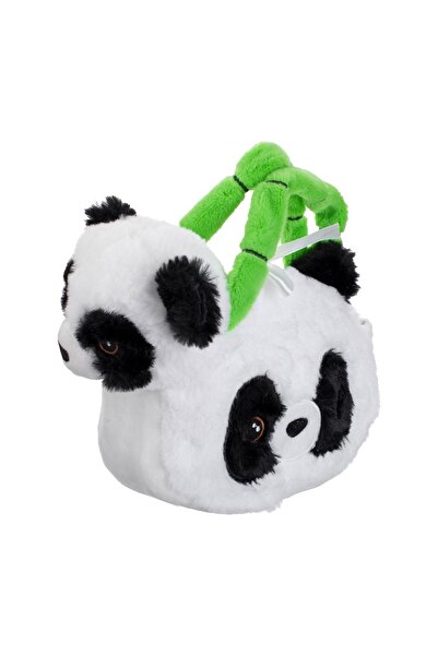 OEM Set Jucarie Panda de Plus din Blana Artificiala Alb neagra & Geanta cu Ma...