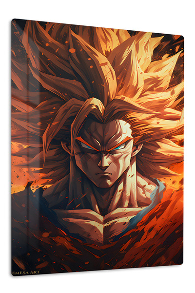 Emesa Art Goku Super Saiyan 4 Anime Metal Wall Art