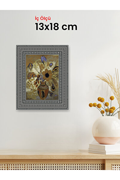 HARS Royal Klasik Desenli Gümüş Çerçeve 13 x 18 cm Camlı