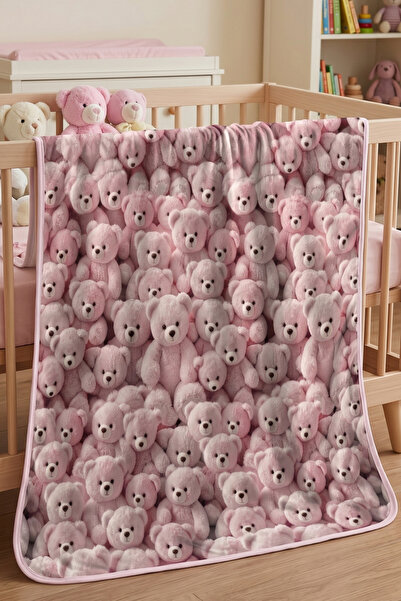 SeaPup Teddy Bear Printed Baby Blanket 80X90 cm Soft Textured 3D Printed Tedd...