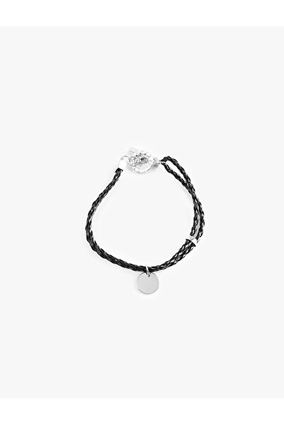 Koton Knitted Textured Single Row Polyurethane Bracelet with Metal Accessories
