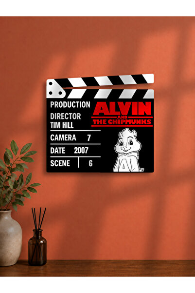 Duvar Dekoru / Klaket Tablo (Siyah) - Alvin and the Chipmunks (Alvin ve Sincaplar)