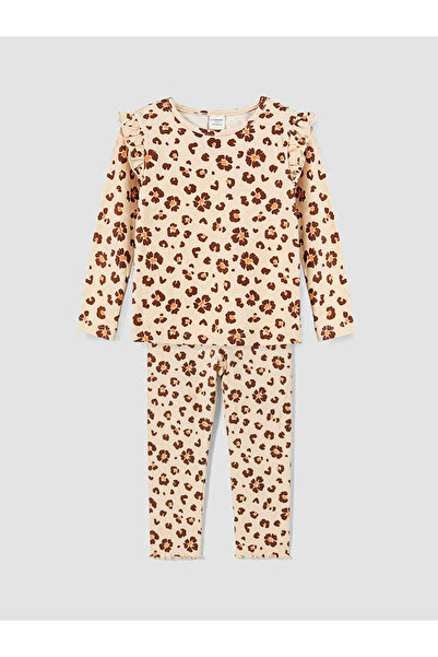 LC Waikiki Leopard Patterned Girls' Set