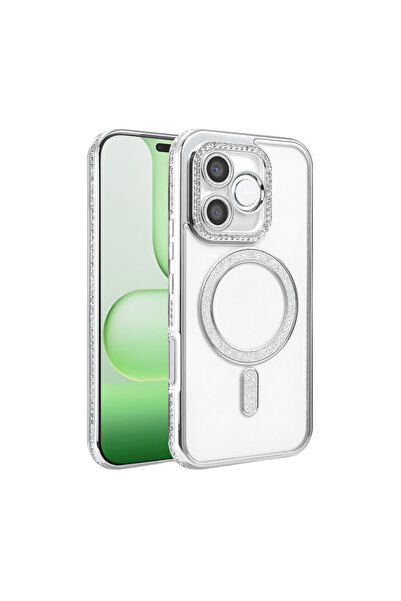 Nezih Case Huawei Honor 600 Lite Uyumlu Taşlı Magsafe Şarj Özellikli Kamera K...
