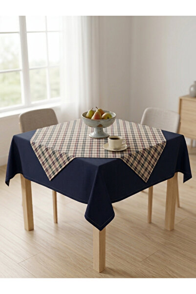 Life Line Luxurious Gabardine Fabric Square Tablecloth and Stain-Resistant Ru...
