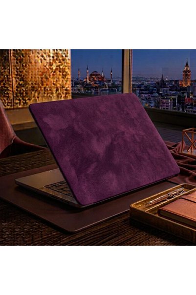 HALFART Kendinden Yapışkanlı Alcantara Laptop Kaplama 48x30 Cm Süet Doku Arka...