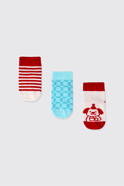 Panço Baby Boy 3-Piece Booties Socks