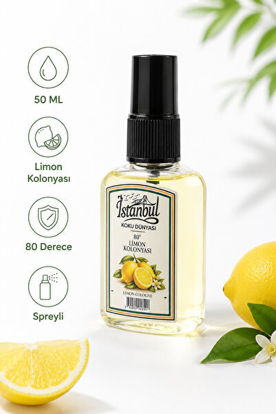 Kids Like 50 ML İstanbul Kokuları Spreyli 80 derece Limon Kolonyası