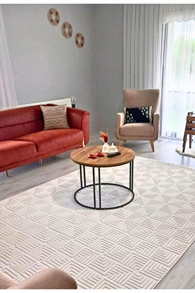 NevMahall Milano Serisi Kaymaz Tabanlı Bohem İskandinav Desenli Premium Salon...