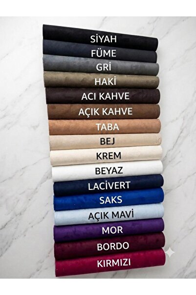 HALFART Kendinden Yapışkanlı Alcantara Süet Kaplama Kumaşı 100 x 145 cm – 16 ...