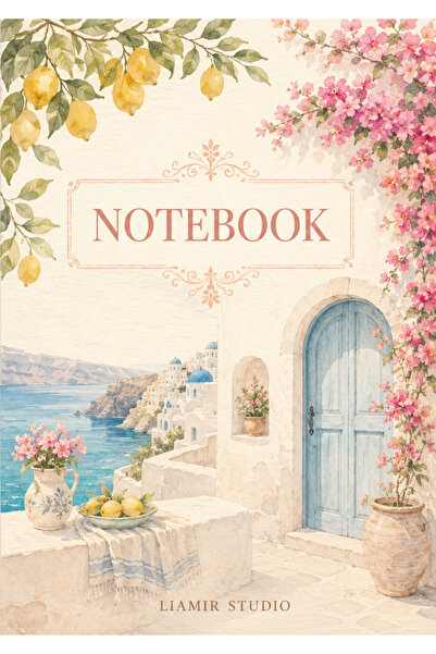 Liamir Studio Notebook, A5 Çizgili Not Defteri 50 Yaprak, 100 Sayfa, Laminasy...