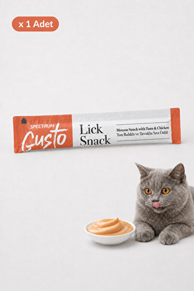 Spectrum Gusto Lick Snack Ton Balığı ve Tavuklu Kedi Sıvı Ödül Maması 1 Adet