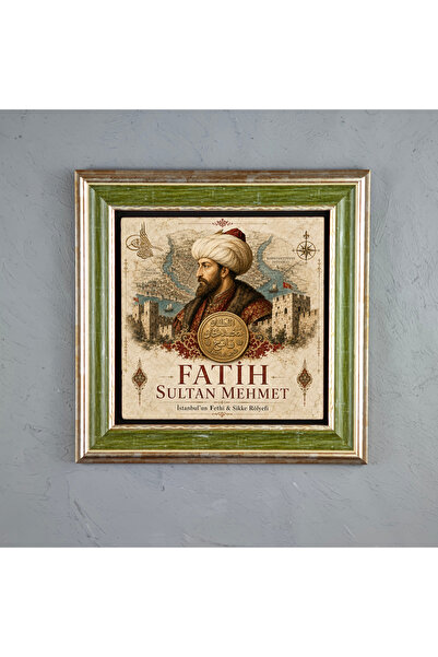 ermin Fatih Sultan Mehmet İstanbul’un Fethi 1453 Doğal Limra Taşı Zeytin Yeşi...
