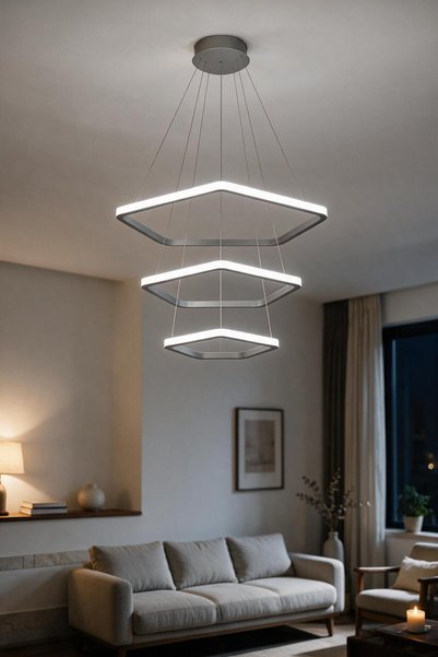 Rarossa Kavis 3'lü LED Sarkıt Avize Beyaz Işık
