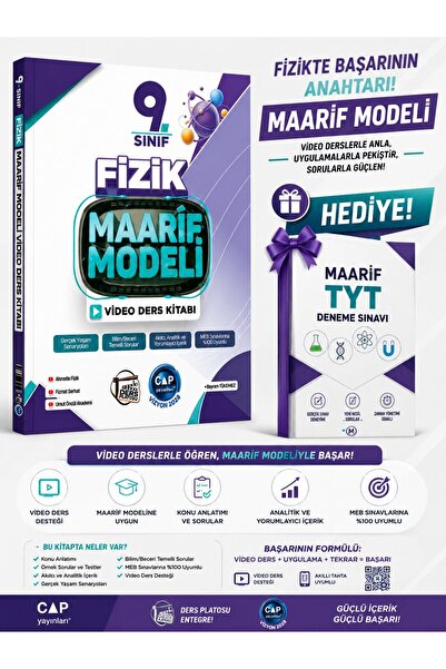 Çap Yayınları 9.SINIF FİZİK MAARİF VİDEO DERS KİTABI-TYT MAARİF DENEME HEDİYE...
