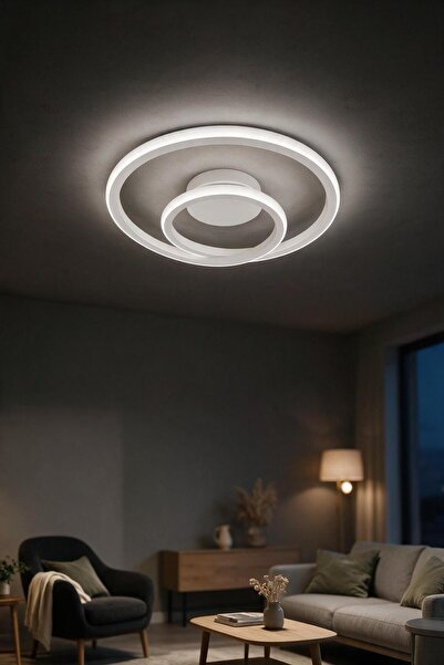 Rarossa Tirel LED Plafonyer Avize Beyaz Işık
