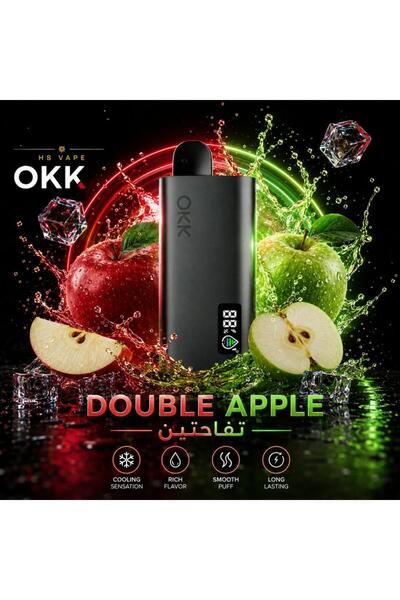 OKK سحبة اوك 35 ألف موشة نكهة تفاحتين - 35,000 Puffs Double Apple