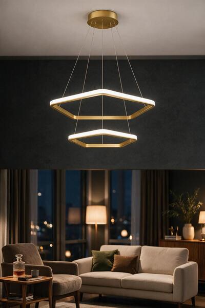 Rarossa Kavis 2'li LED Sarkıt Avize Beyaz Işık