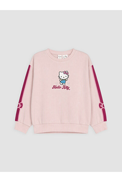 LC Waikiki Vizyon New Season Pink Printed Girls' Sweatshirt