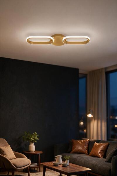 Rarossa Erva 2'li LED Plafonyer Avize Beyaz Işık