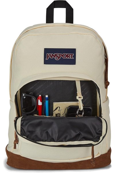 Generic JanSport Right Pack Backpack - Durable Daypack with Padded 15" Laptop Sleeve, Spacious Main Compartment & Integrated Water Bottle Pocket - Coconut