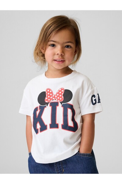 GAP Kız Bebek Beyaz Kid Grafik Baskılı T-Shirt