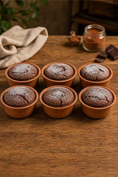 risingmaber 6 Adet Sütlaç Çömlek Kasesi Sufle Kasesi ve Güveç Seti Fırın Kasesi, Toprak Çömlek Kase Takımı MG01