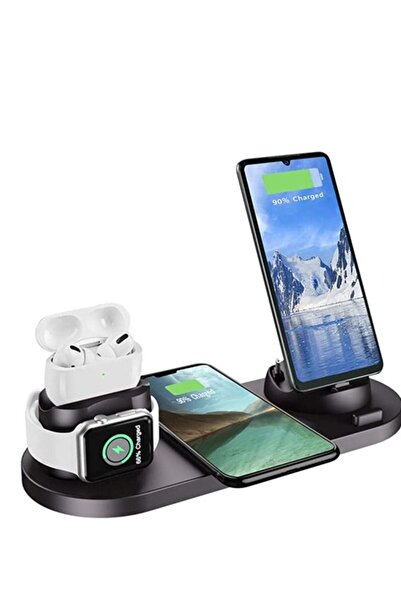 Generic 6 in 1 Wireless Fast Charging Stand for Apple Watch/AirPods/iPhone/ S...