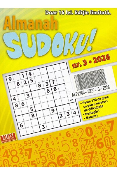 ALIAS PUBLISHING Almanah Sudoku! Nr.3 din 2026