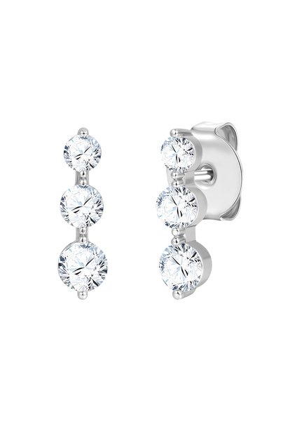 Lulu & Jane Cercei stud fashion cu zirconiu alb