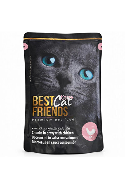 Best Cat Friends بيست كات فريند طعام قطط رطب قطع الدجاج مع الصلصة - للقطط الص...