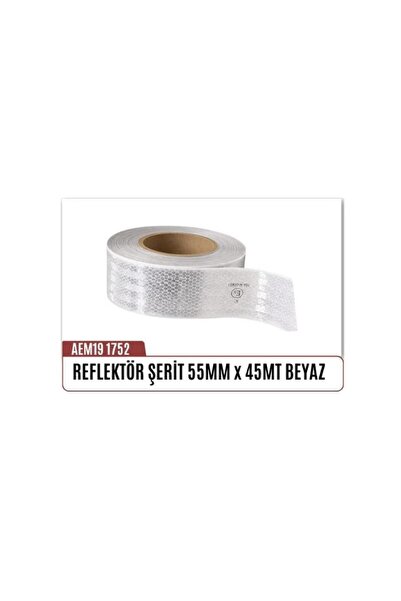 AEM شريط عاكس 55 مم × 45 متر أبيض (متوافق مع معايير CE) 191752