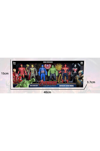 AVENGERS Set 6 figurine supereroi cu arme