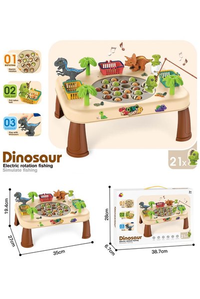 NO BRAND Masă de pescuit pentru copii cu dinozauri