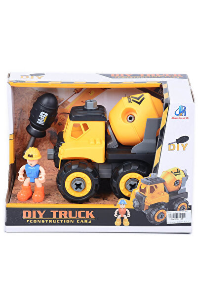 NO BRAND Camion betonieră demontabil cu figurină pentru copii
