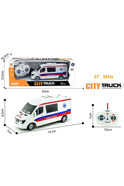 NO BRAND Ambulanță cu telecomandă pentru copii, 4 direcții