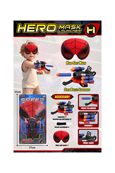 SPIDERMAN Lansator cu mască pentru copii