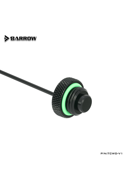 Choice Black Short Barrow Temperature Sensor Stop Fitting G1/4'' 10K 8mm(Shor...