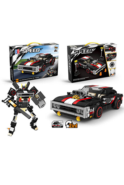 transformers Set de construcție 2 în 1, 356 piese, negru