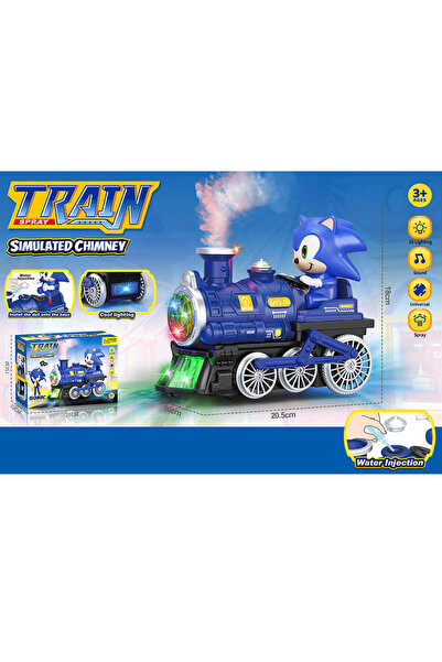 Sonic Locomotivă muzicală cu fum pentru copii