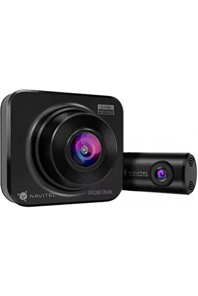 Navitel Cameră auto duală DVR AR280 Full HD cu viziune nocturnă + Cameră spat...