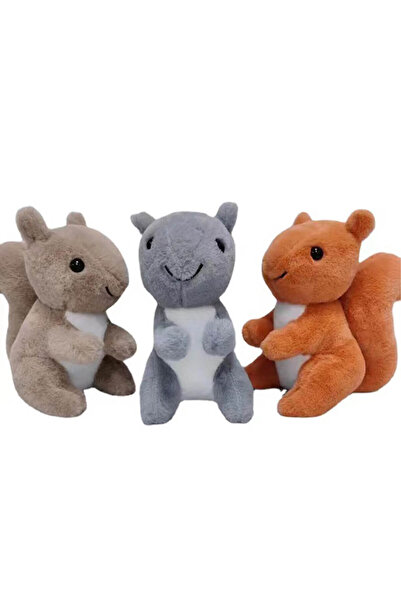 NO BRAND Veveriță de pluș 20 cm, 3 culori - Gri