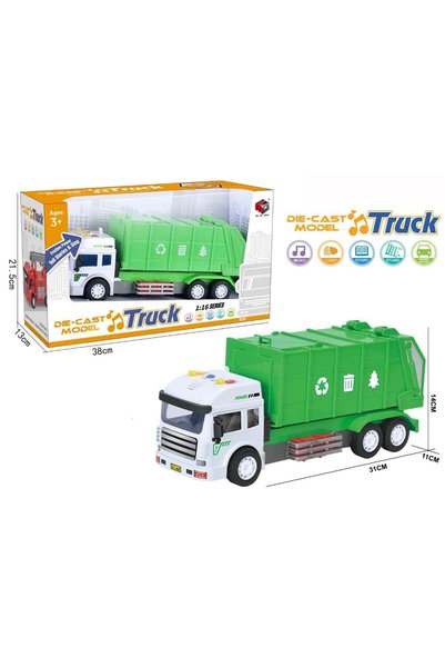 NO BRAND Camion de gunoi pentru copii cu sunet și lumină, în cutie