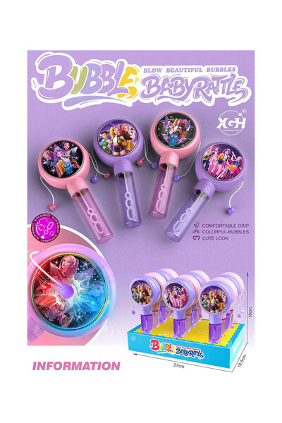 K-POP Baghetă luminoasă de baloane de săpun cu tobă, model