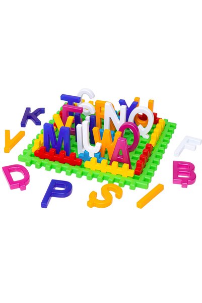 Bamsic Set de construcție educativ cu litere englezești