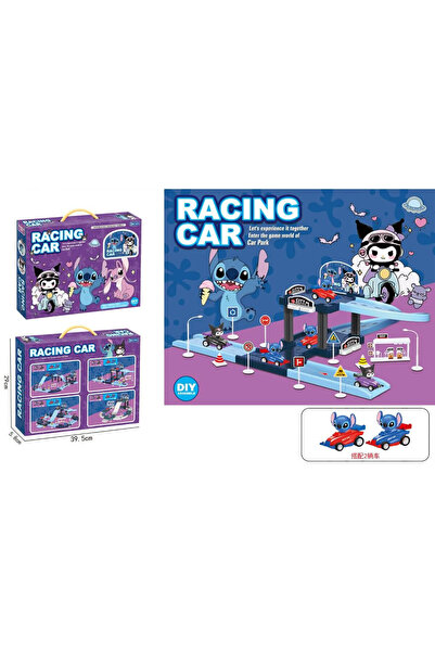 Stitch Parcare medie cu rampă și 2 mașinuțe