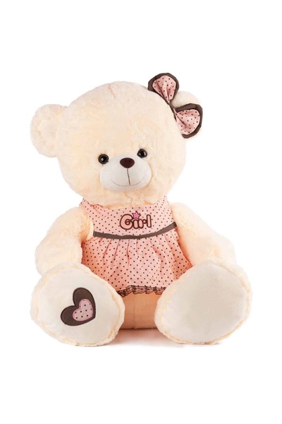 Amek Toys Ursuleț de pluș cu hăinuțe cu buline 60 cm Amek Toys, 2 modele - băiat