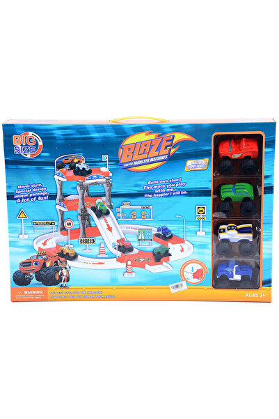 Blaze and the Monster Machines Parcare cu 4 mașinuțe